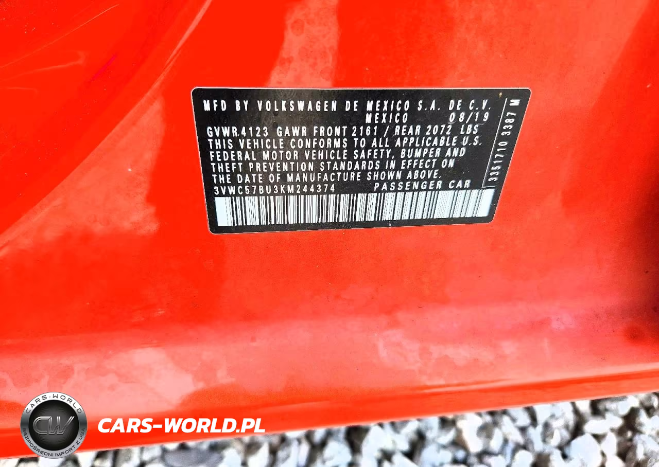 2019 Volkswagen Jetta S VIN:3VWC57BU3KM244374 - 12