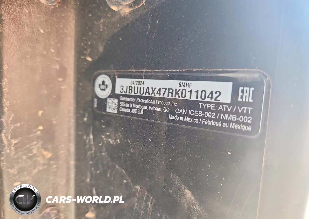 2024 Can-Am Defender Utility Vehicle VIN:3JBUUAX47RK011042 - 10