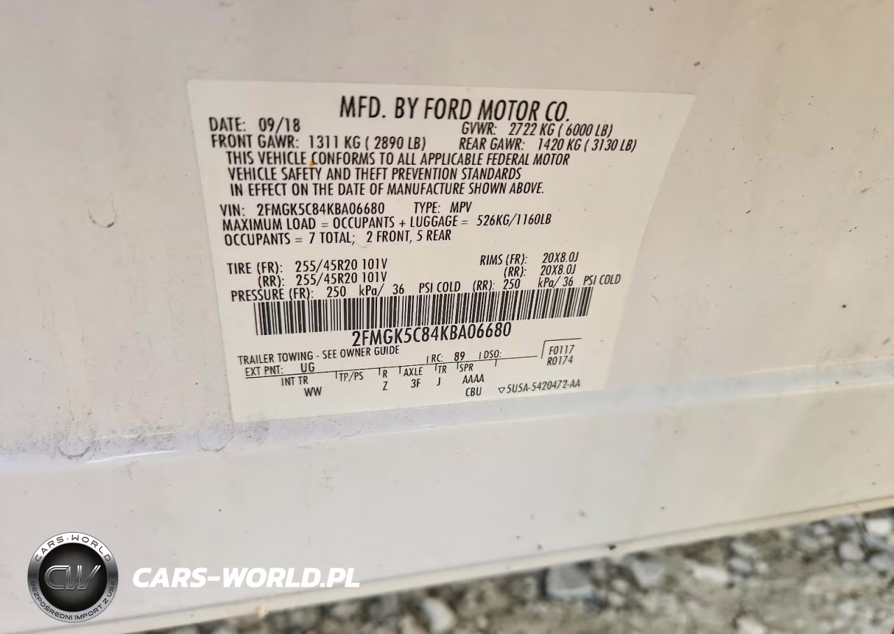 2019 Ford Flex Sel VIN:2FMGK5C84KBA06680 - 14