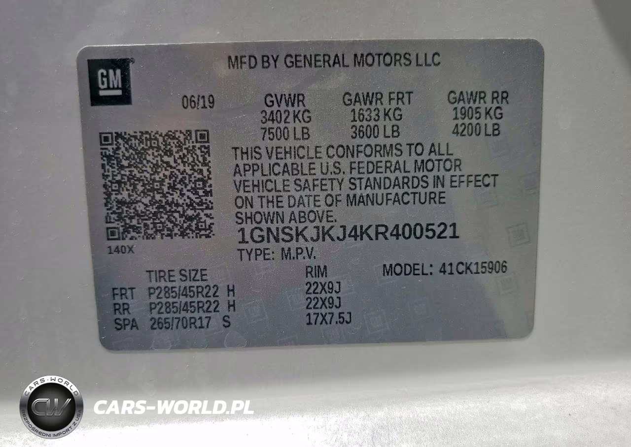 2019 Chevrolet Suburban K1500 Premier VIN:1GNSKJKJ4KR400521 - 13
