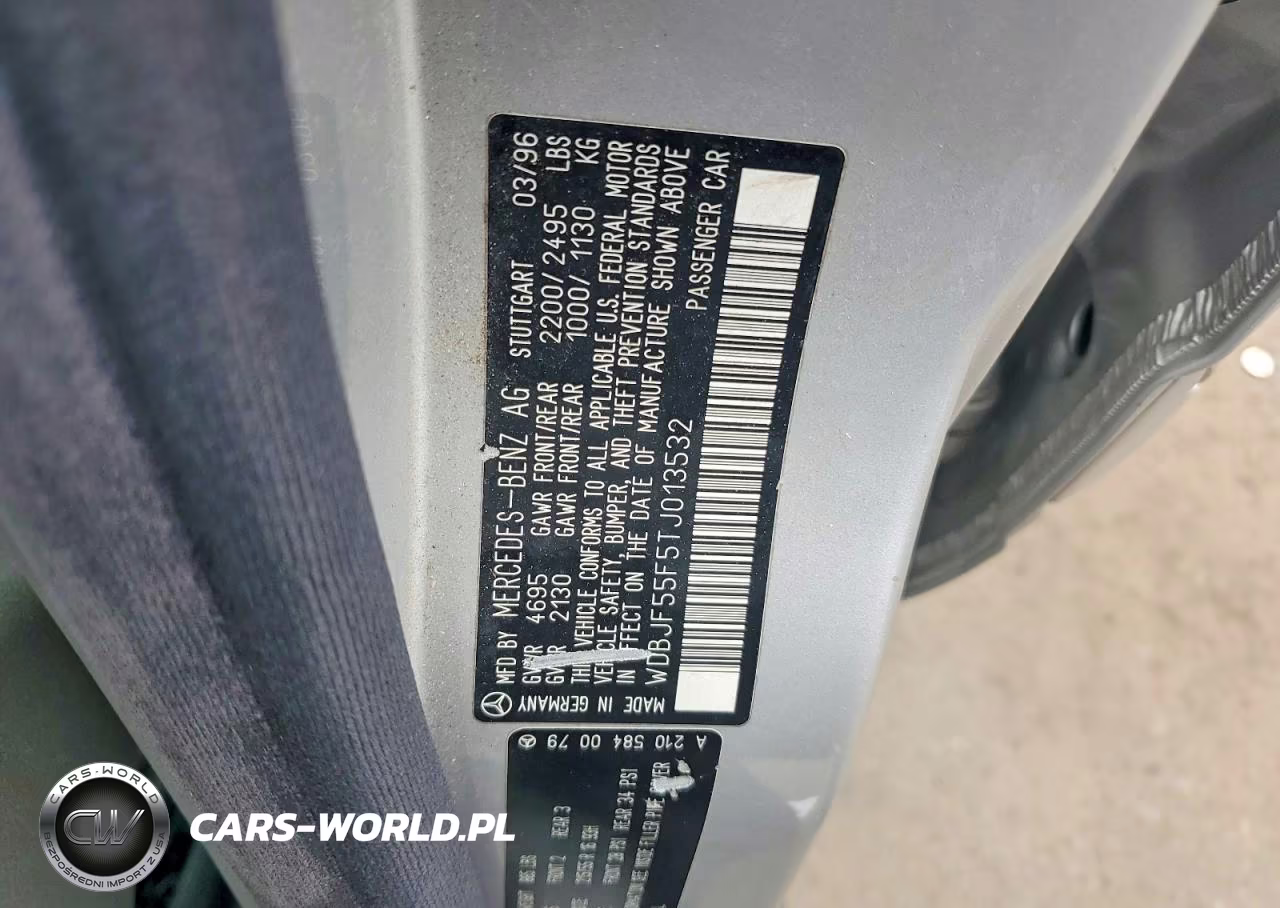1996 Mercedes-Benz E 320 VIN:WDBJF55F5TJ013532 - 12