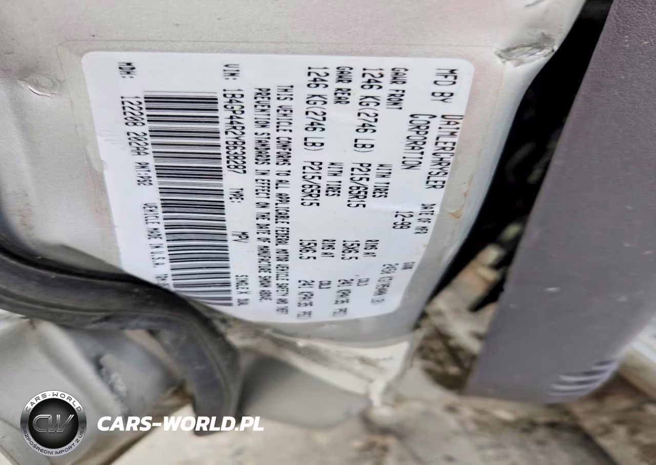 2000 Dodge Grand Caravan Se VIN:1B4GP44R2YB638287 - 12