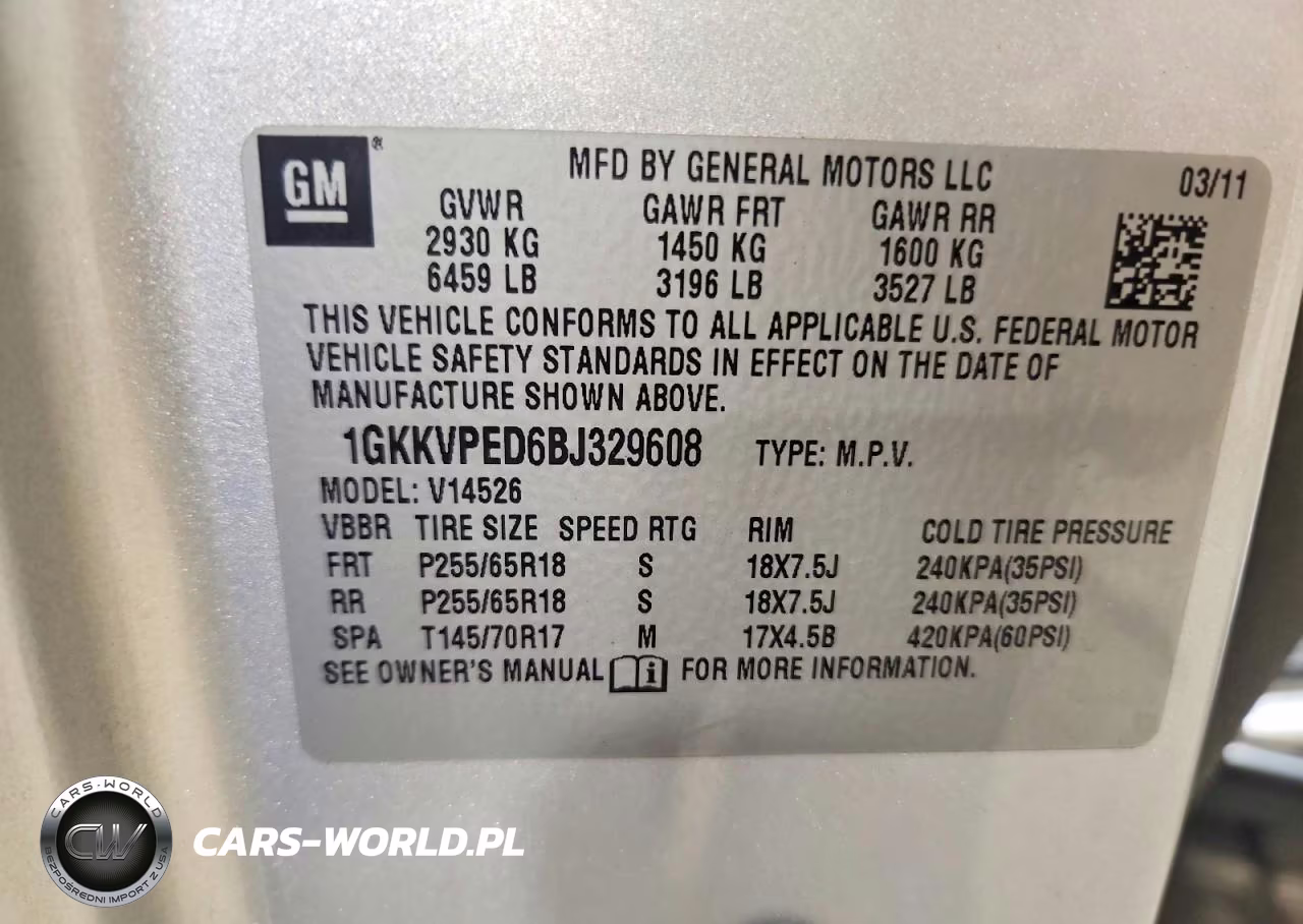 2011 GMC Acadia Sle VIN:1GKKVPED6BJ329608 - 13