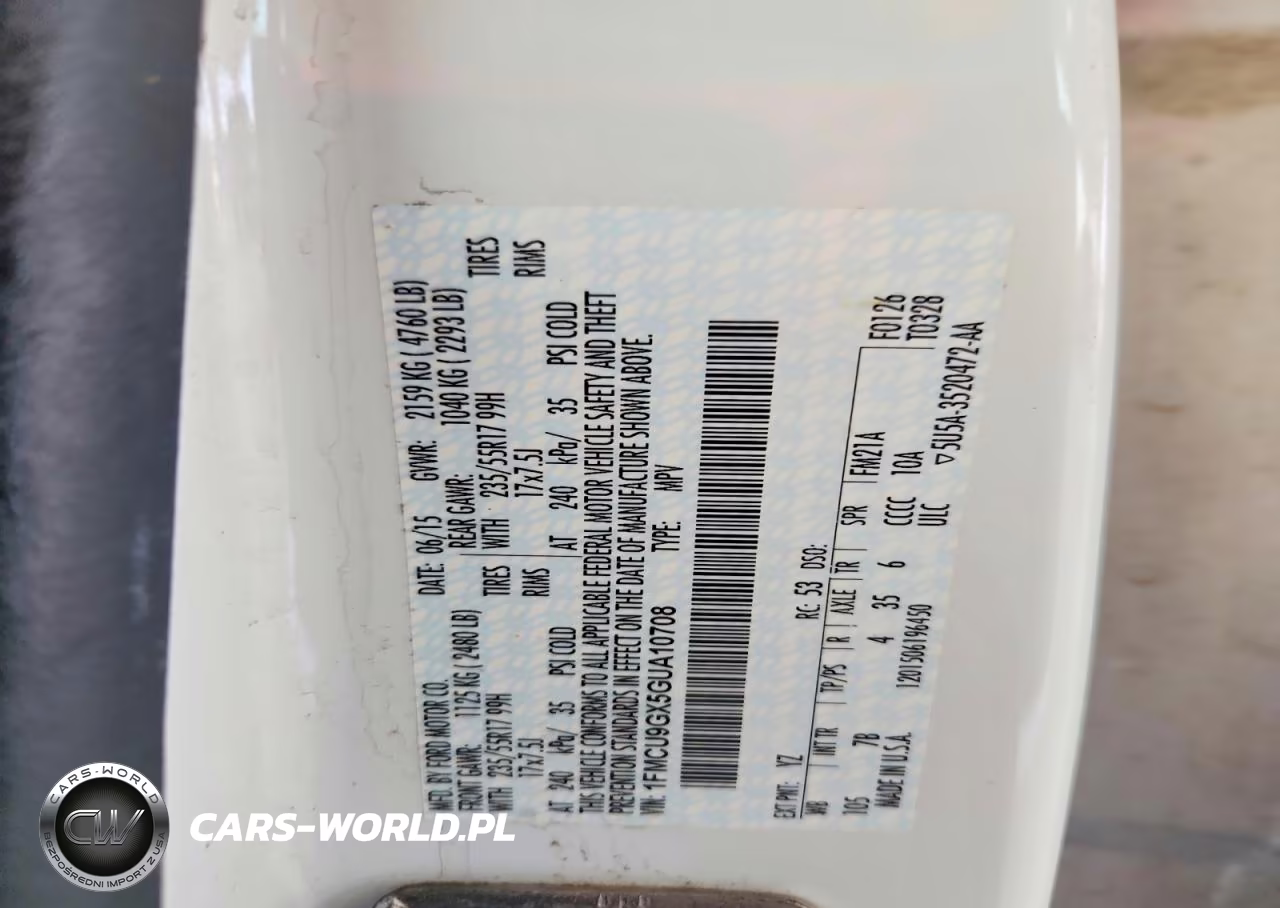 2016 Ford Escape Se VIN:1FMCU9GX5GUA10708 - 12