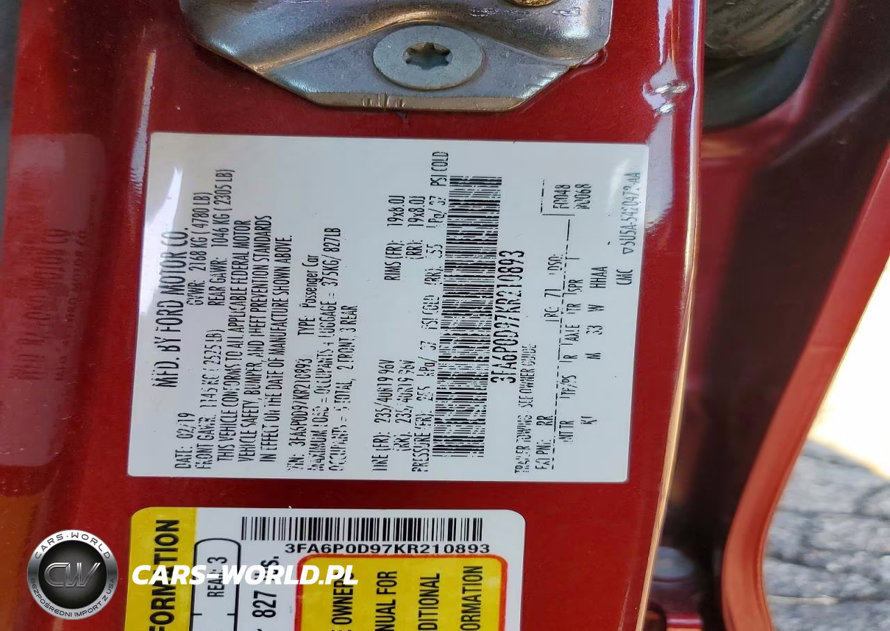 2019 Ford Fusion Titanium VIN:3FA6P0D97KR210893 - 12