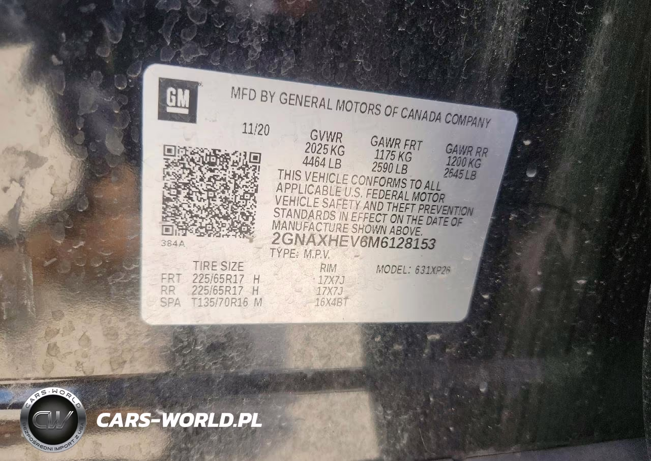 2021 Chevrolet Equinox Ls VIN:2GNAXHEV6M6128153 - 12