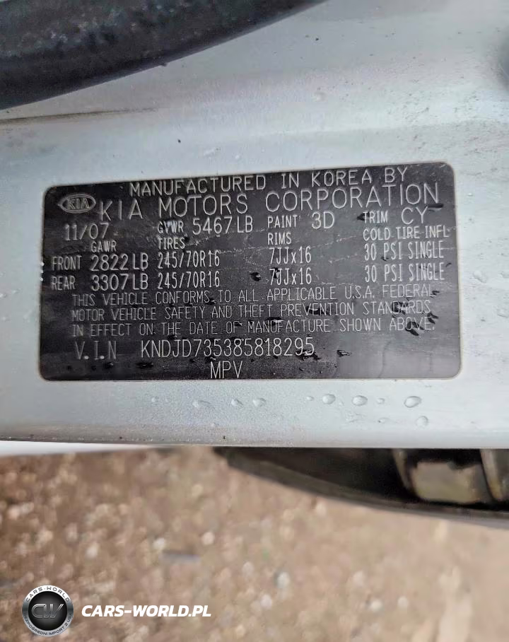 2008 Kia Sorento Base VIN:KNDJD735385818295 - 13