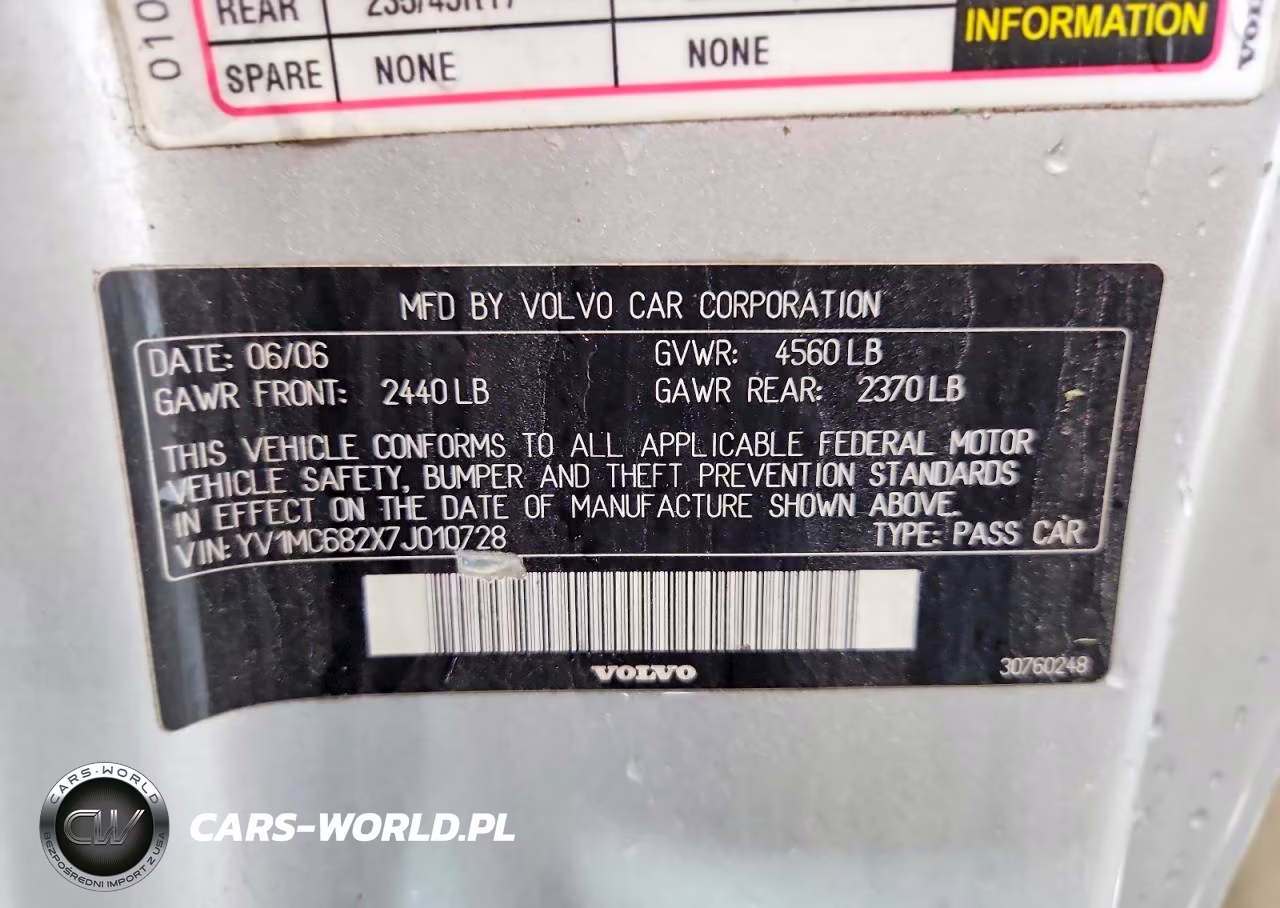 2007 Volvo C70 T5 VIN:YV1MC682X7J010728 - 12