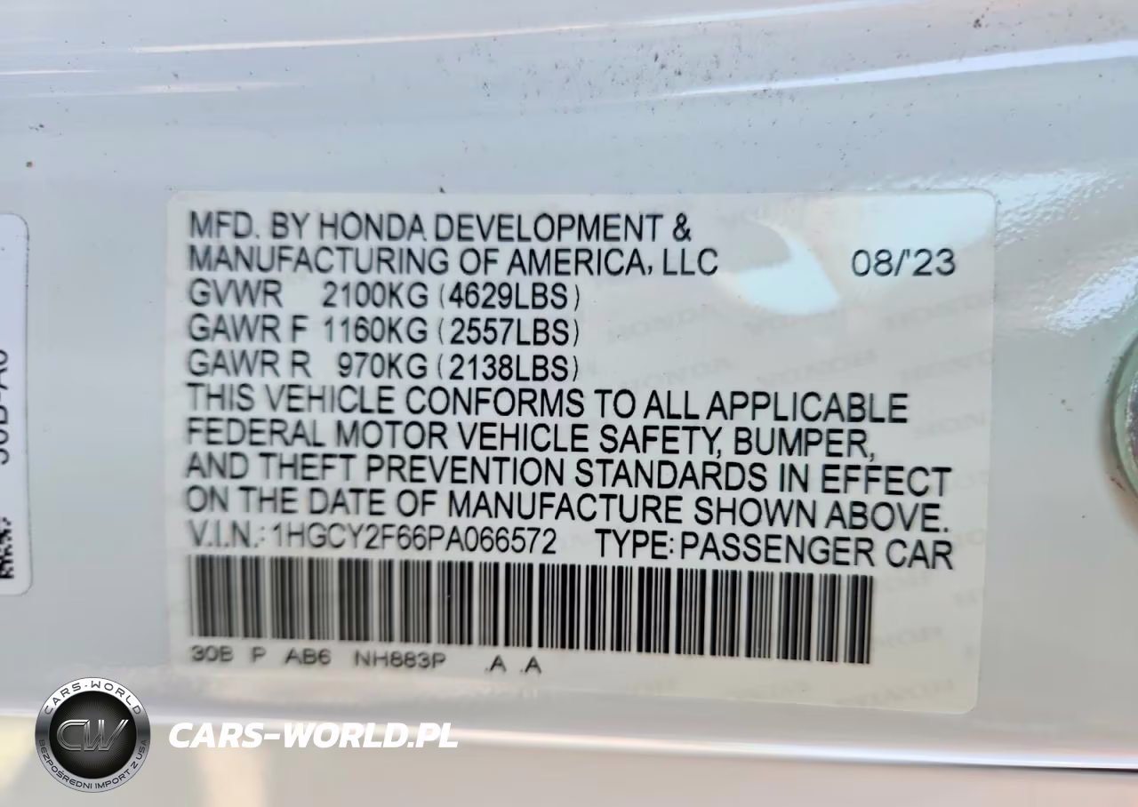 2023 Honda Accord Hybrid Exl VIN:1HGCY2F66PA066572 - 12