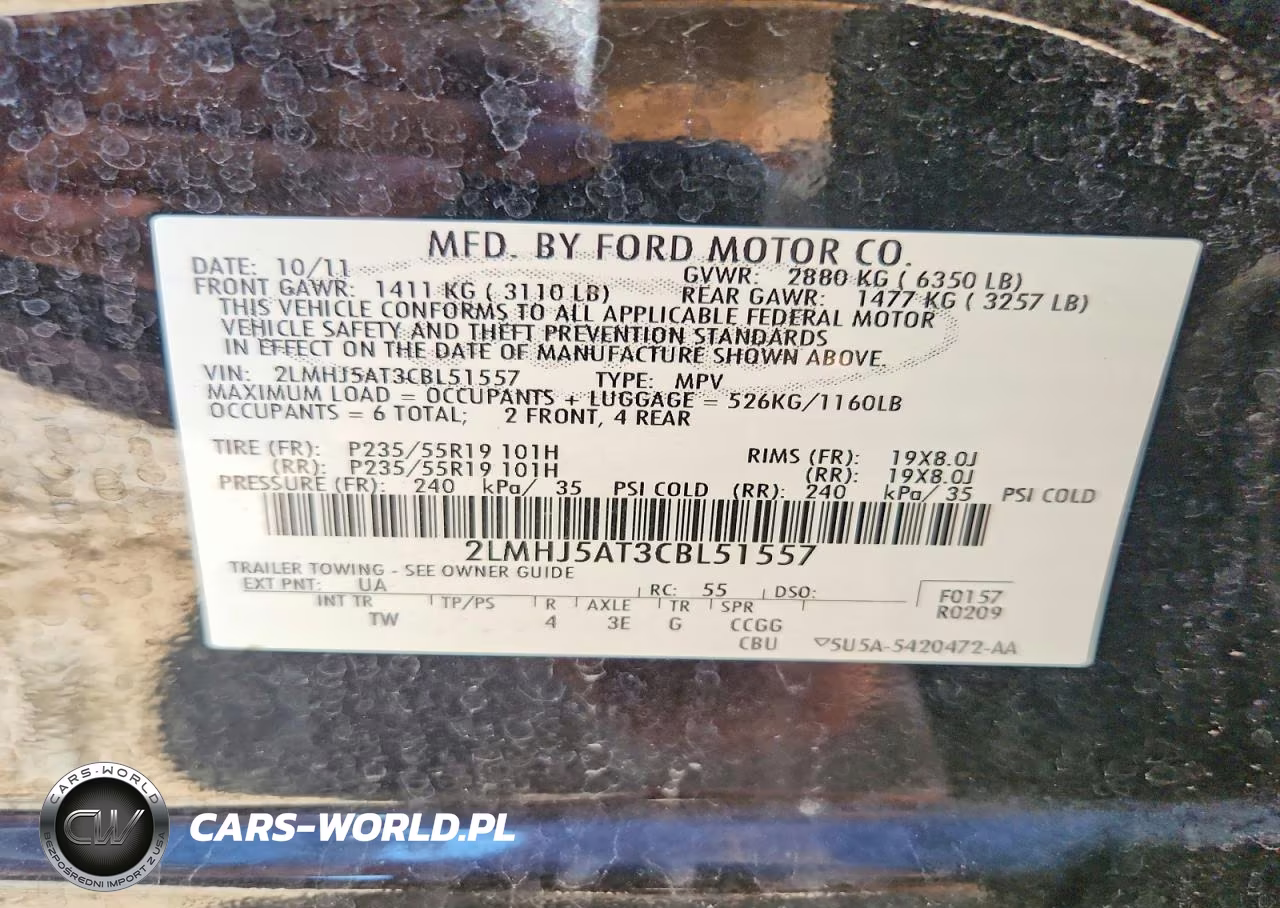 2012 Lincoln Mkt VIN:2LMHJ5AT3CBL51557 - 14