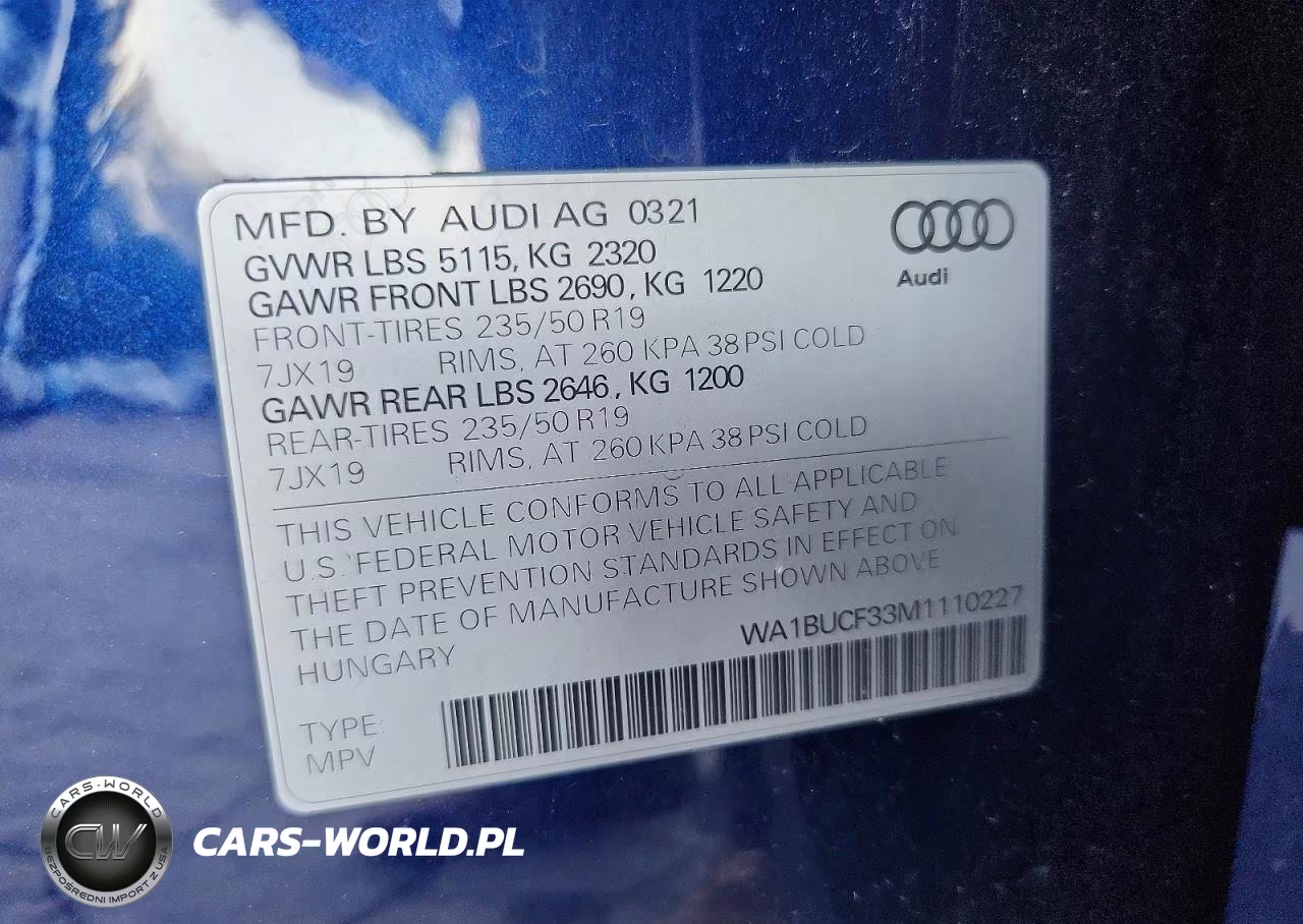 2021 Audi Q3 Premium Plus 40 VIN:WA1BUCF33M1110227 - 13