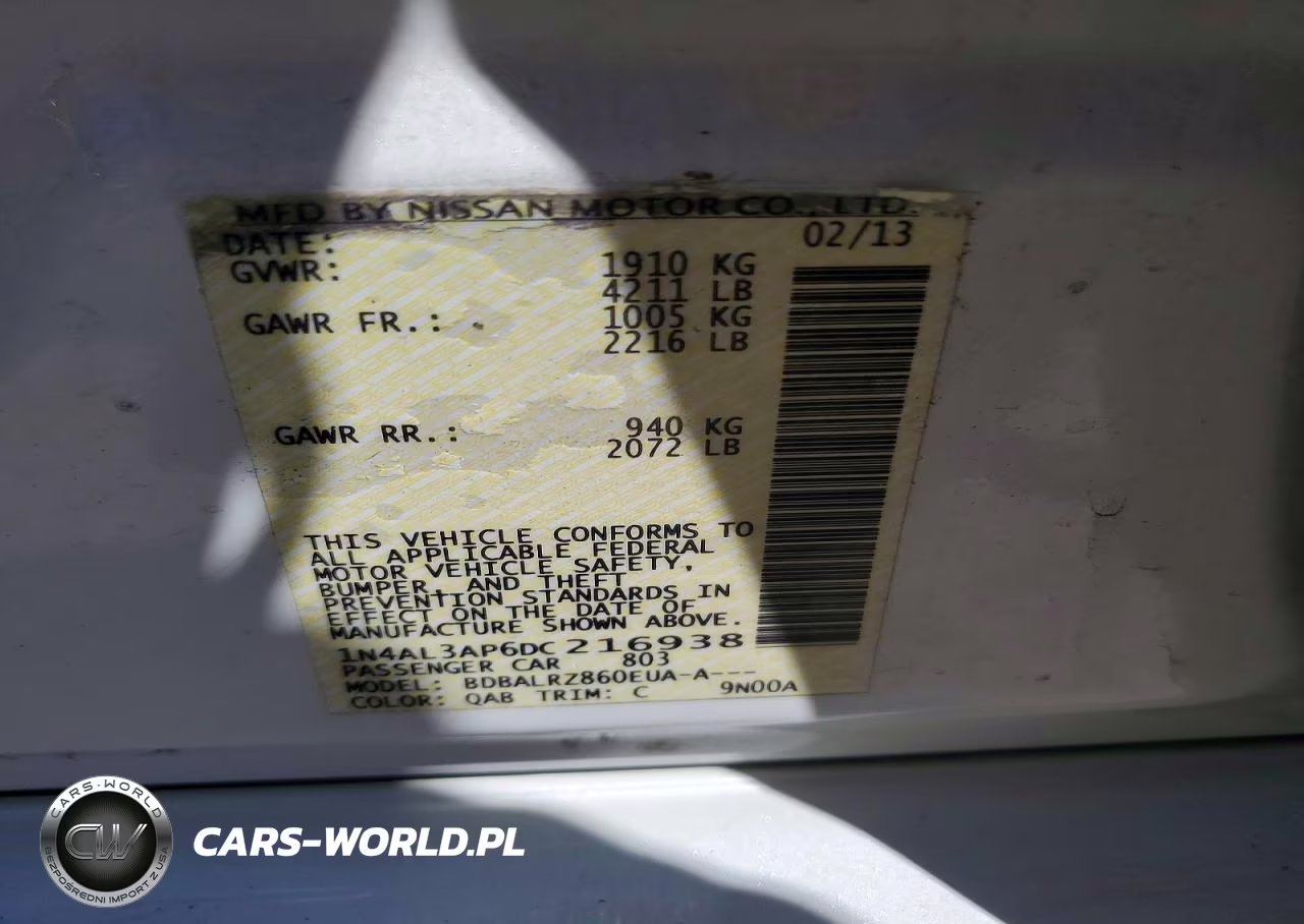 2013 Nissan Altima 2.5 VIN:1N4AL3AP6DC216938 - 13