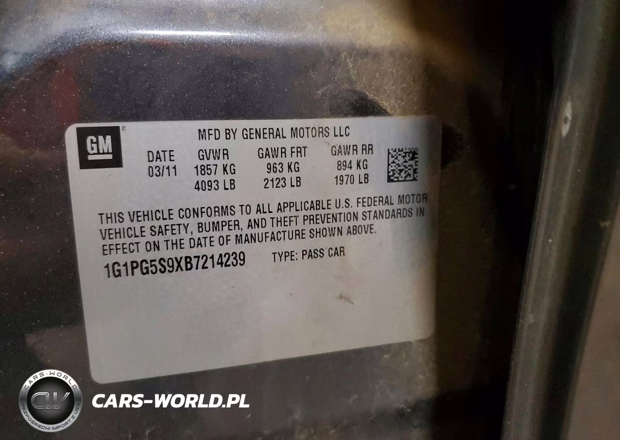 2011 Chevrolet Cruze Lt VIN:1G1PG5S9XB7214239 - 12