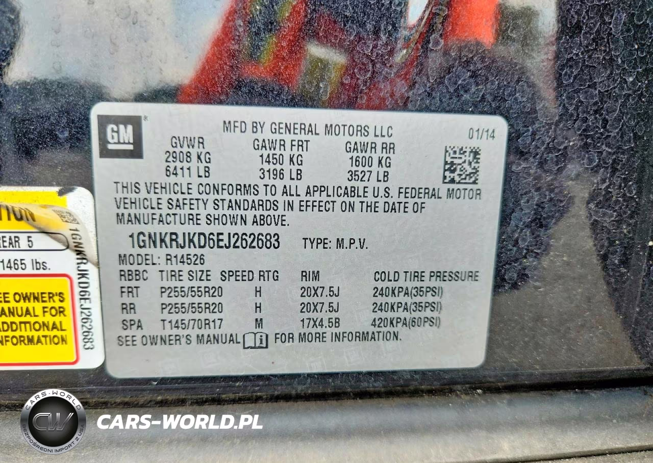2014 Chevrolet Traverse Ltz VIN:1GNKRJKD6EJ262683 - 13