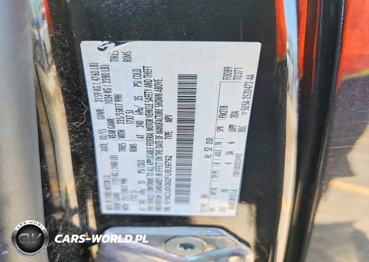 2015 Ford Escape Se VIN:1FMCU0G92FUB39792 - 13