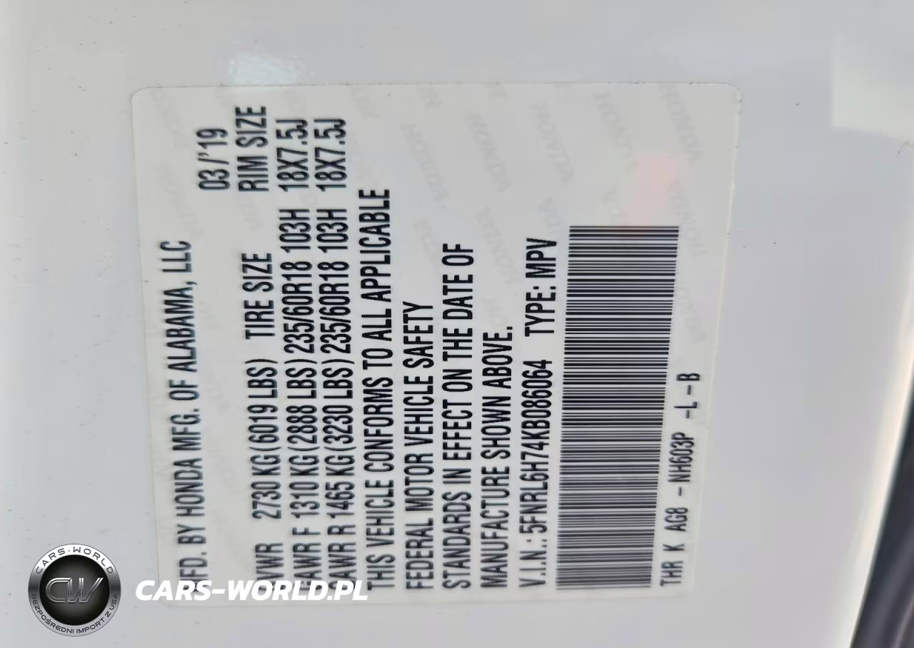 2019 Honda Odyssey Exl VIN:5FNRL6H74KB086064 - 13