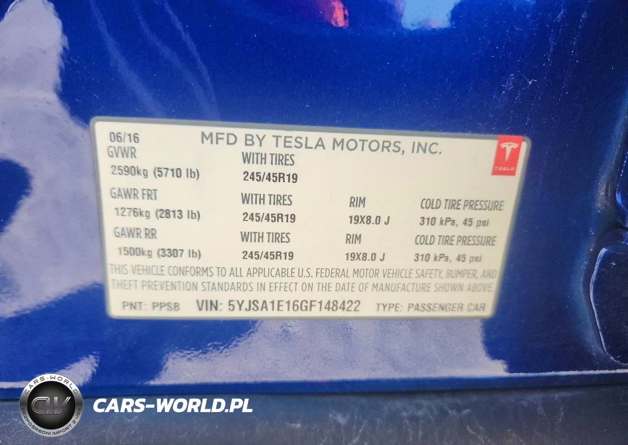 2016 Tesla Model S VIN:5YJSA1E16GF148422 - 12
