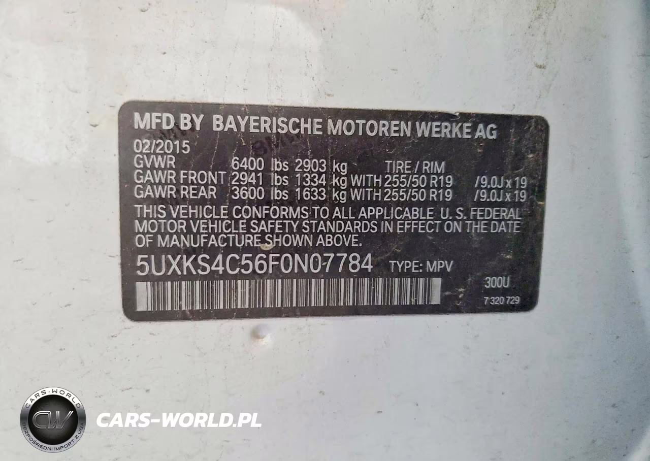 2015 BMW X5 xDrive35D VIN:5UXKS4C56F0N07784 - 13
