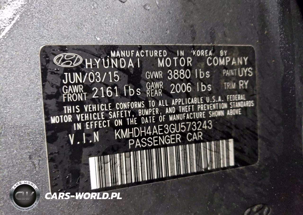 2016 Hyundai Elantra Se VIN:KMHDH4AE3GU573243 - 13