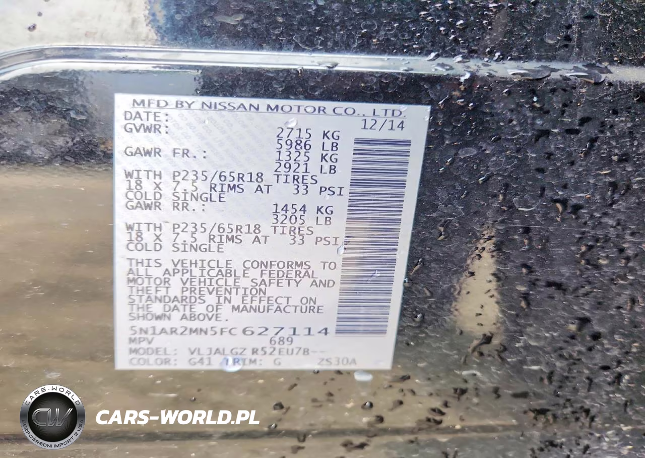 2015 Nissan Pathfinder Sl VIN:5N1AR2MN5FC627114 - 13