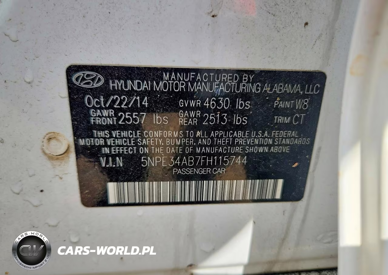 2015 Hyundai Sonata Limited 2.0T VIN:5NPE34AB7FH115744 - 13