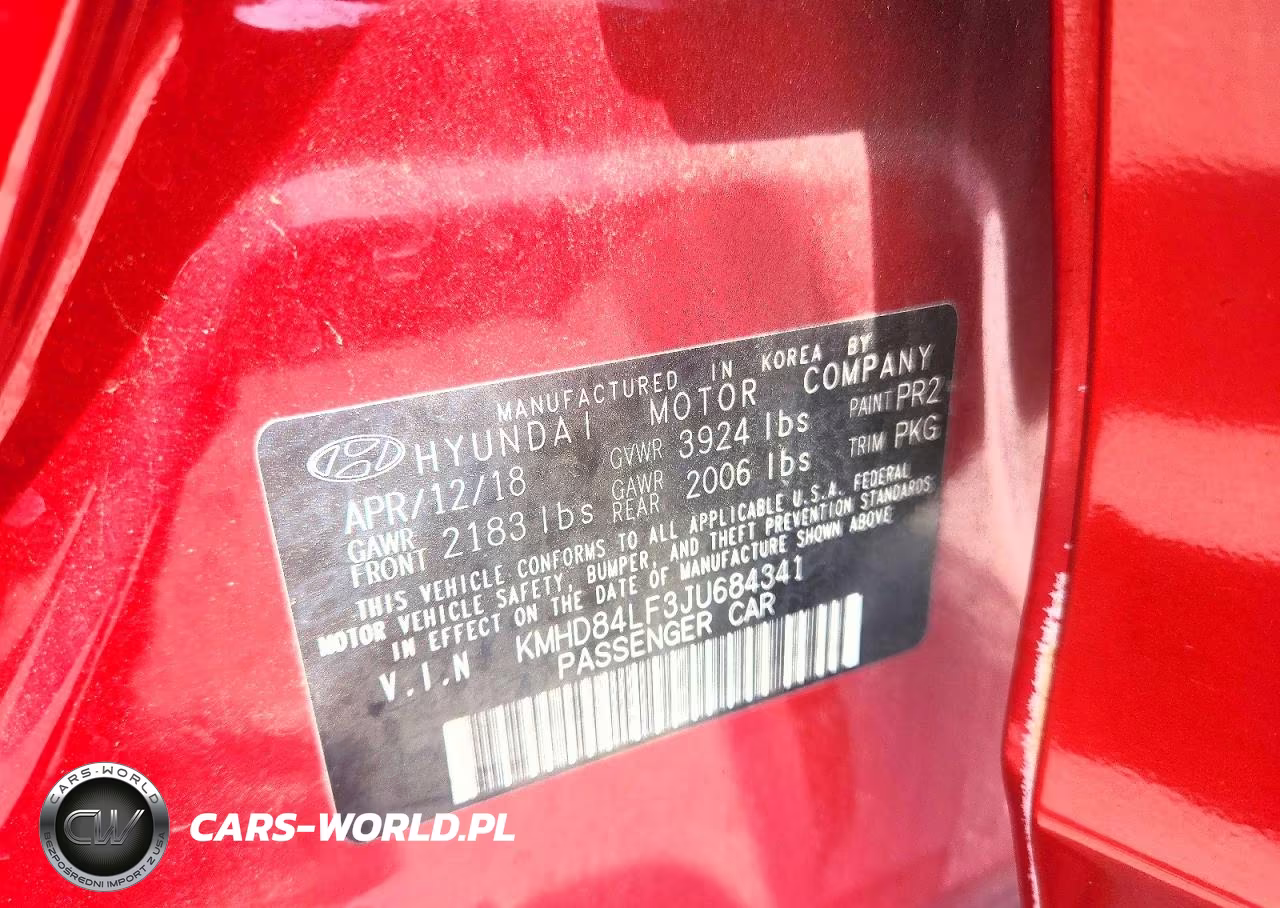 2018 Hyundai Elantra Value Edition VIN:KMHD84LF3JU684341 - 12