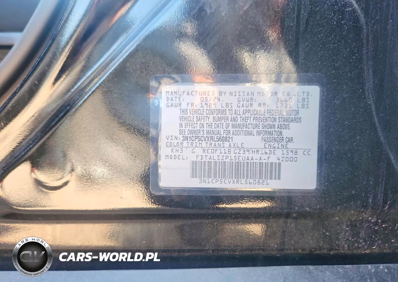2024 NISSAN KICKS SV VIN:3N1CP5CVXRL560821 - 14