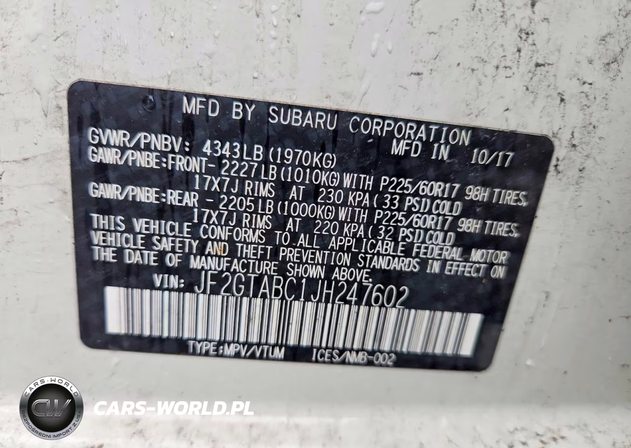 2018 Subaru Crosstrek Premium VIN:JF2GTABC1JH247602 - 13