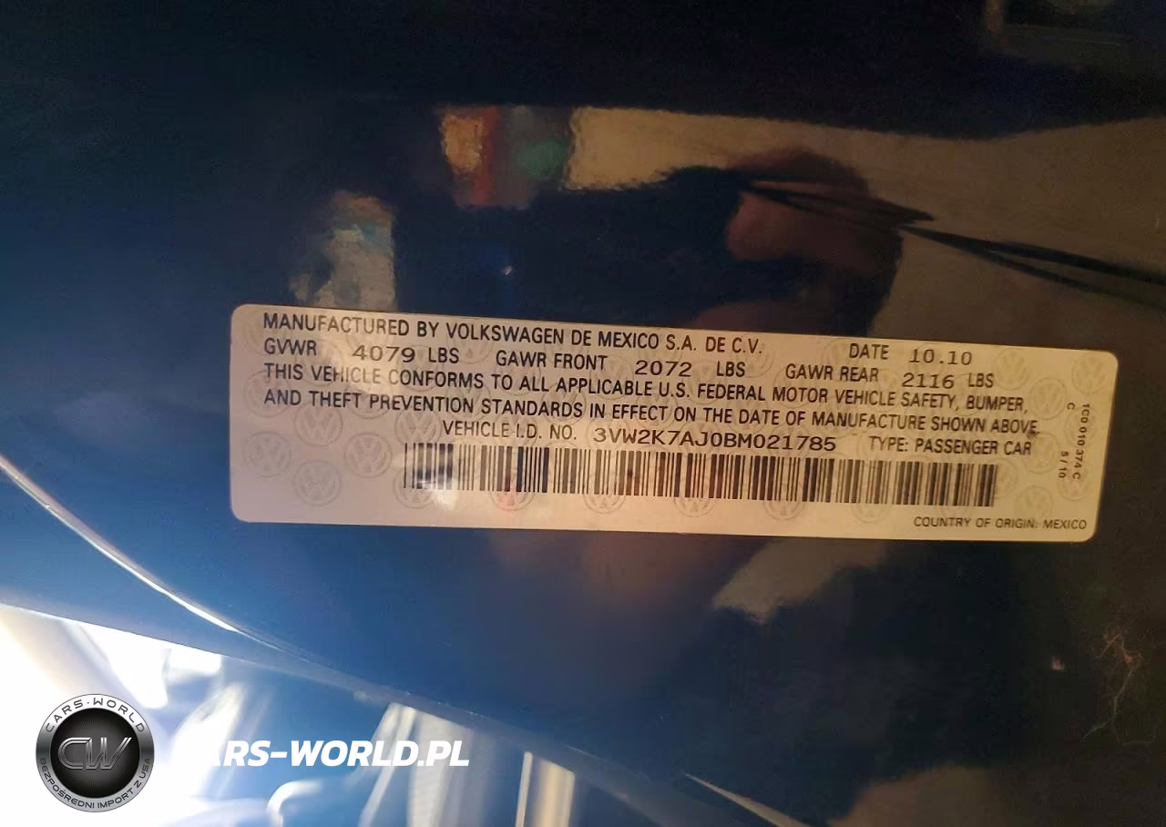 2011 Volkswagen Jetta Base VIN:3VW2K7AJ0BM021785 - 12