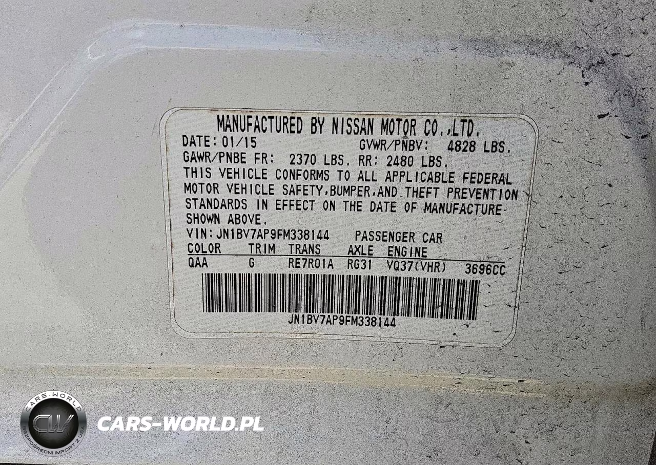 2015 Infiniti Q50 Premium VIN:JN1BV7AP9FM338144 - 12