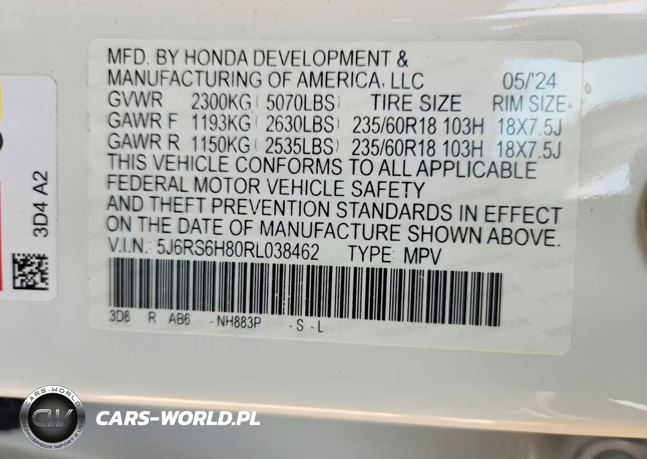 2024 Honda Cr-V Sport-L VIN:5J6RS6H80RL038462 - 13