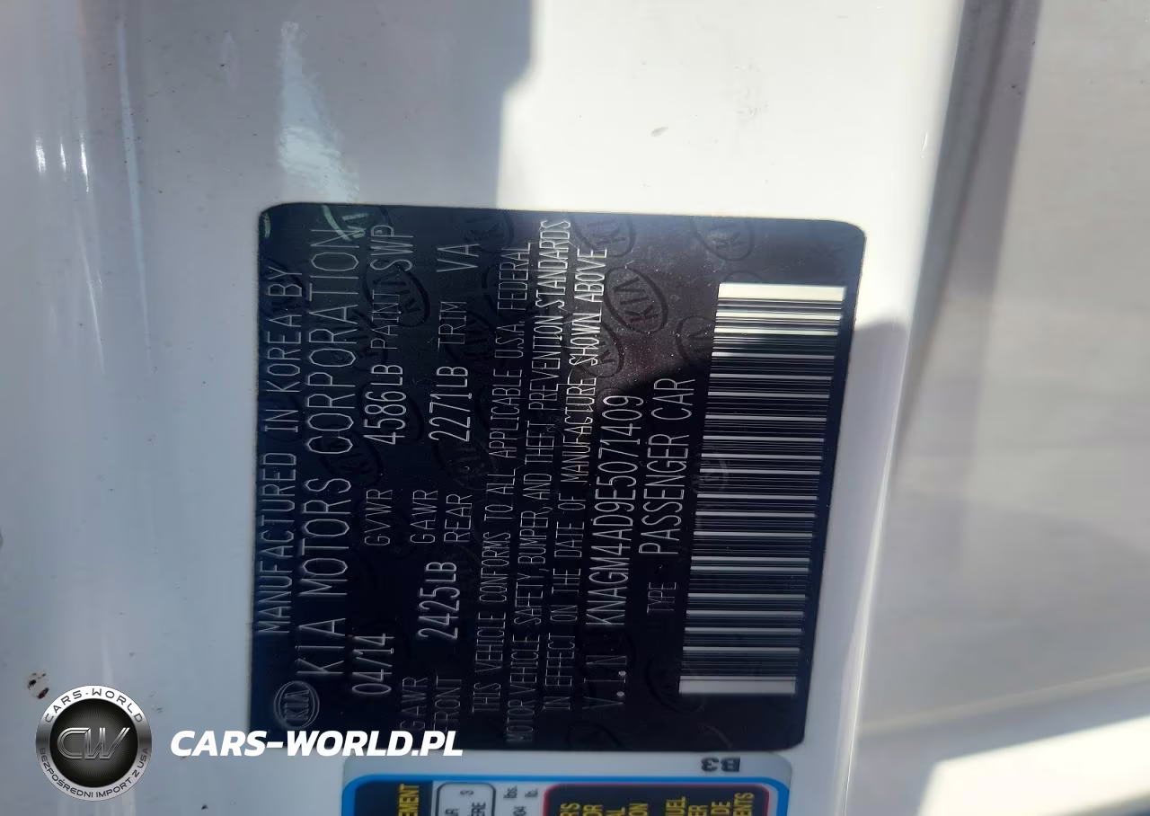 2014 Kia Optima Hybrid VIN:KNAGM4AD9E5071409 - 13