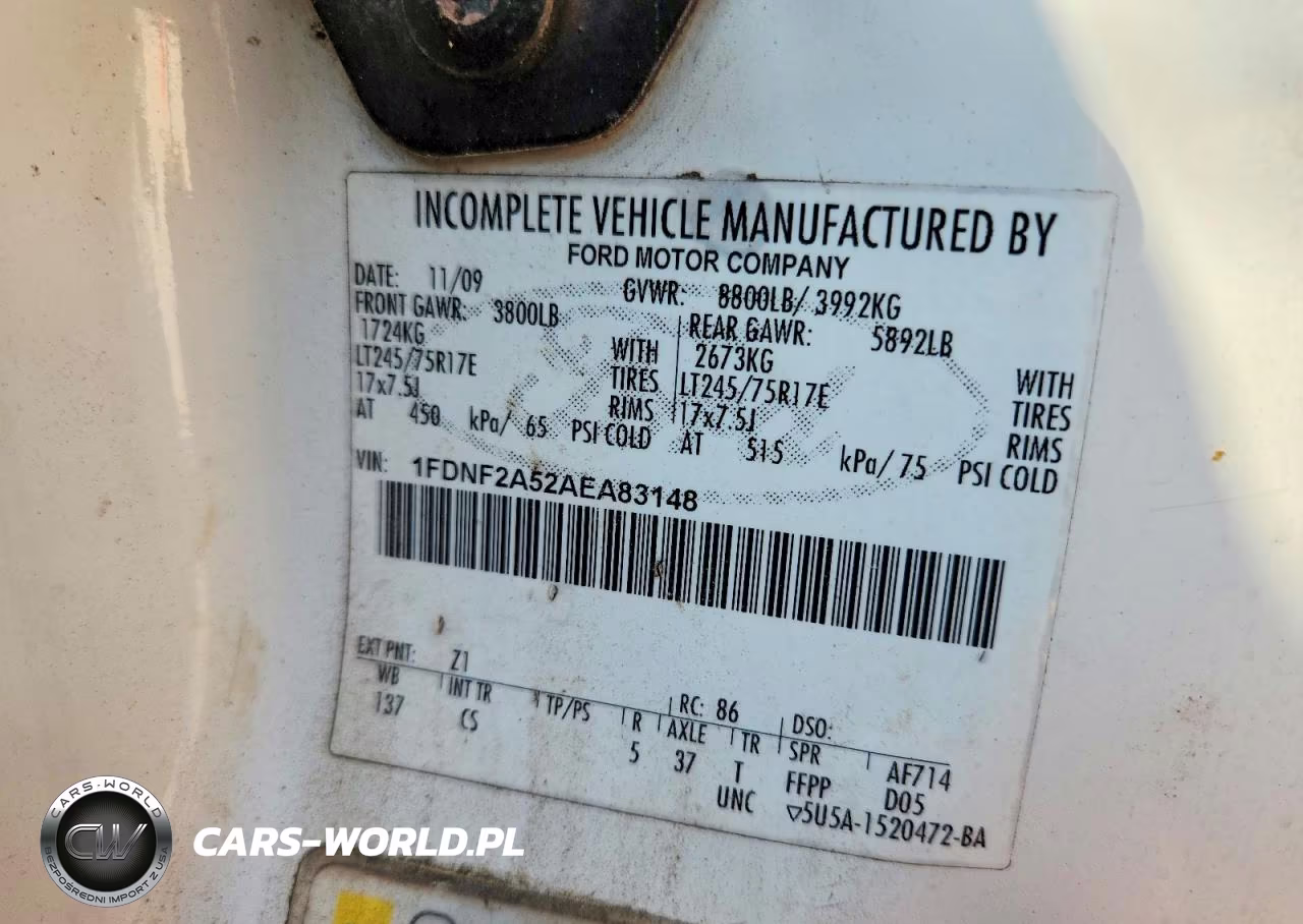 2010 Ford F250 Super Duty VIN:1FDNF2A52AEA83148 - 12