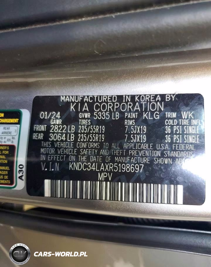2024 Kia Ev6 Wind VIN:KNDC34LAXR5198697 - 12