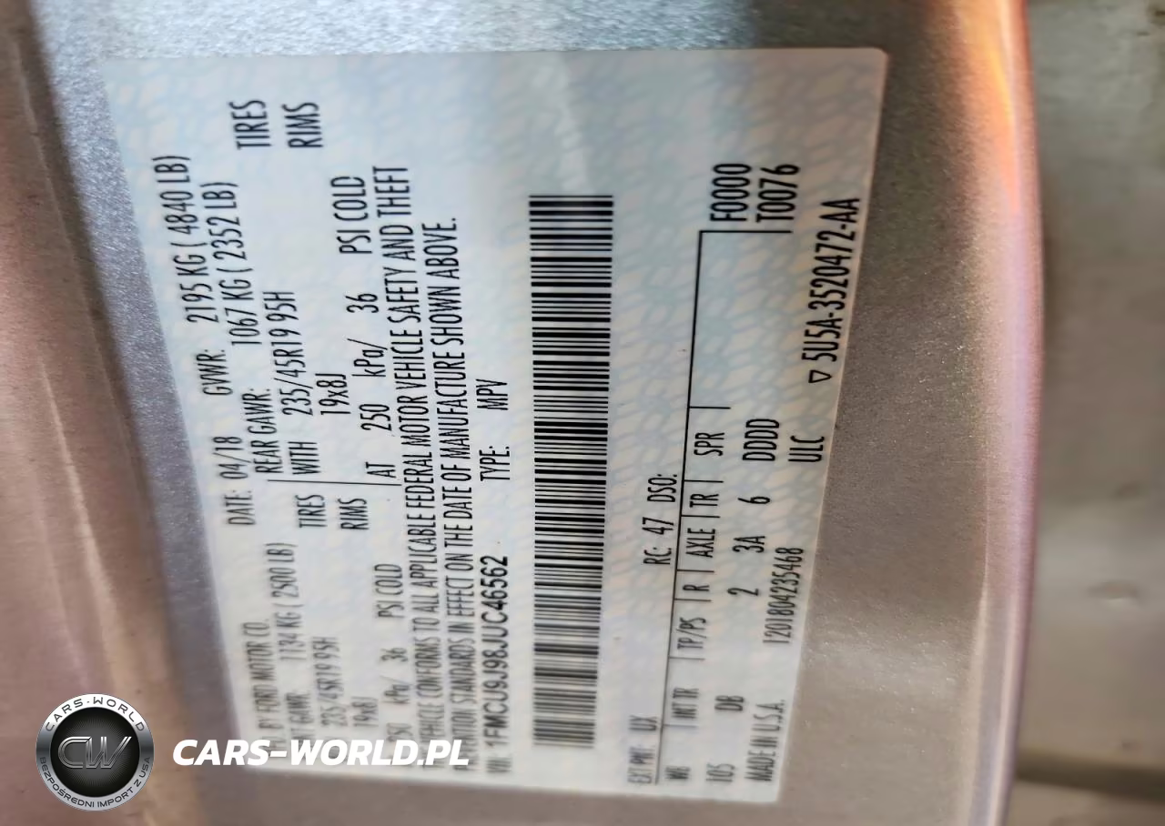 2018 Ford Escape Titanium VIN:1FMCU9J98JUC46562 - 12