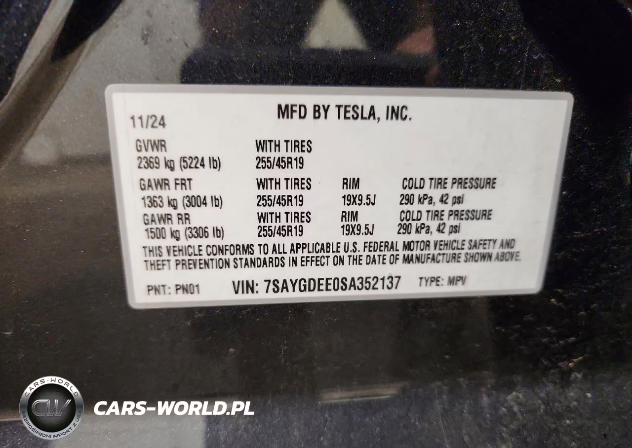 2025 Tesla Model Y VIN:7SAYGDEE0SA352137 - 14