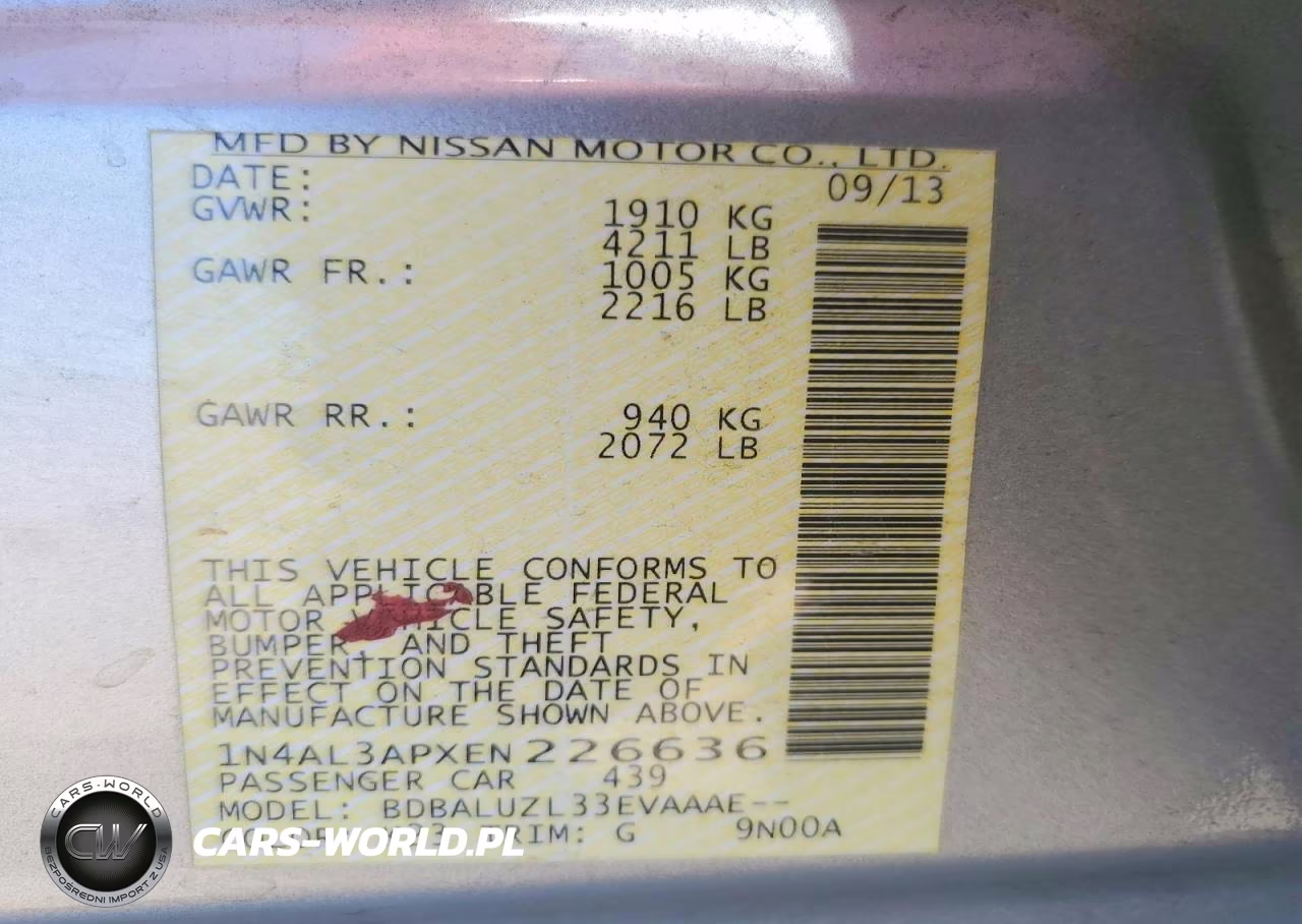 2014 Nissan Altima 2.5 VIN:1N4AL3APXEN226636 - 12