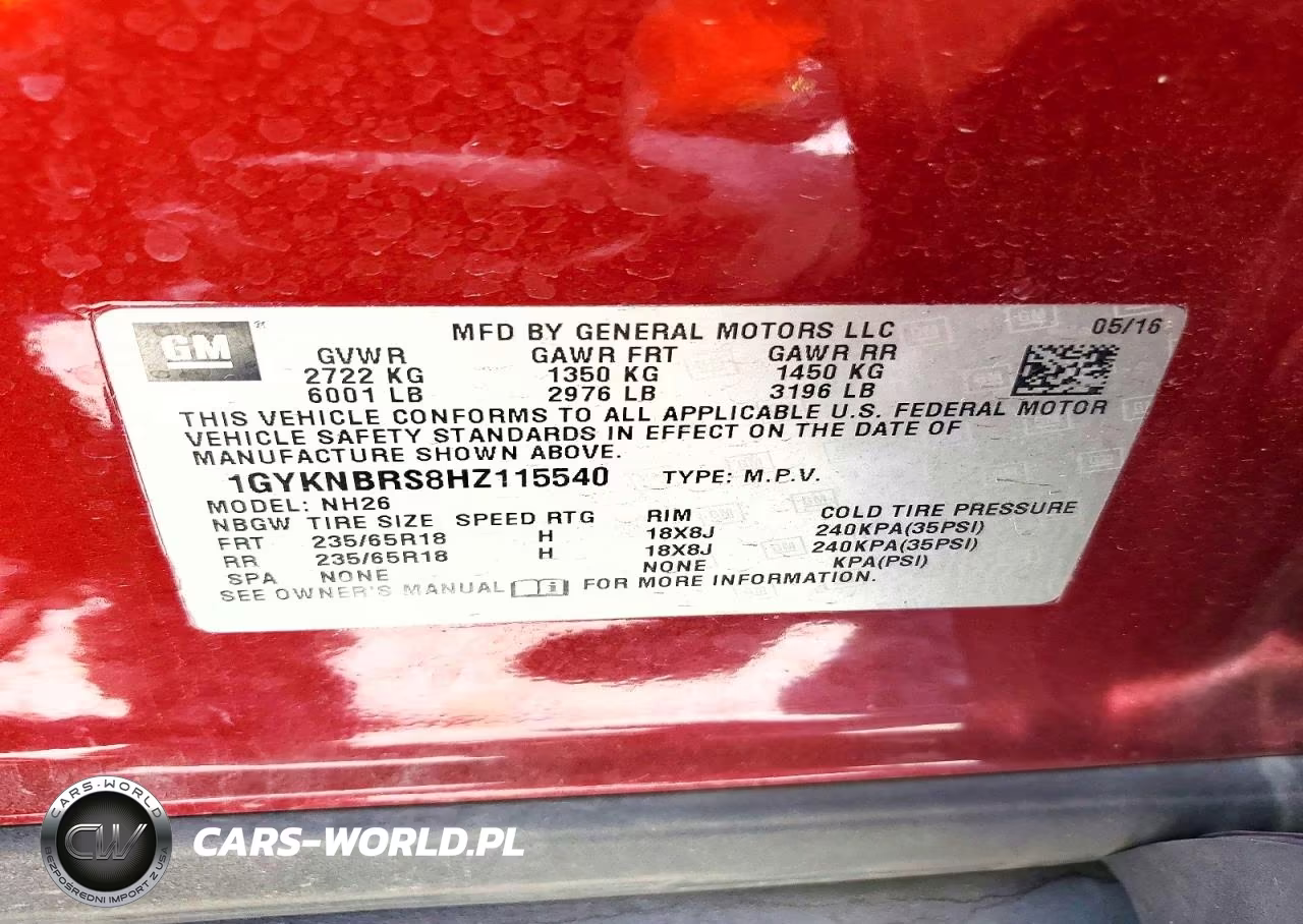 2017 Cadillac Xt5 Luxury VIN:1GYKNBRS8HZ115540 - 12