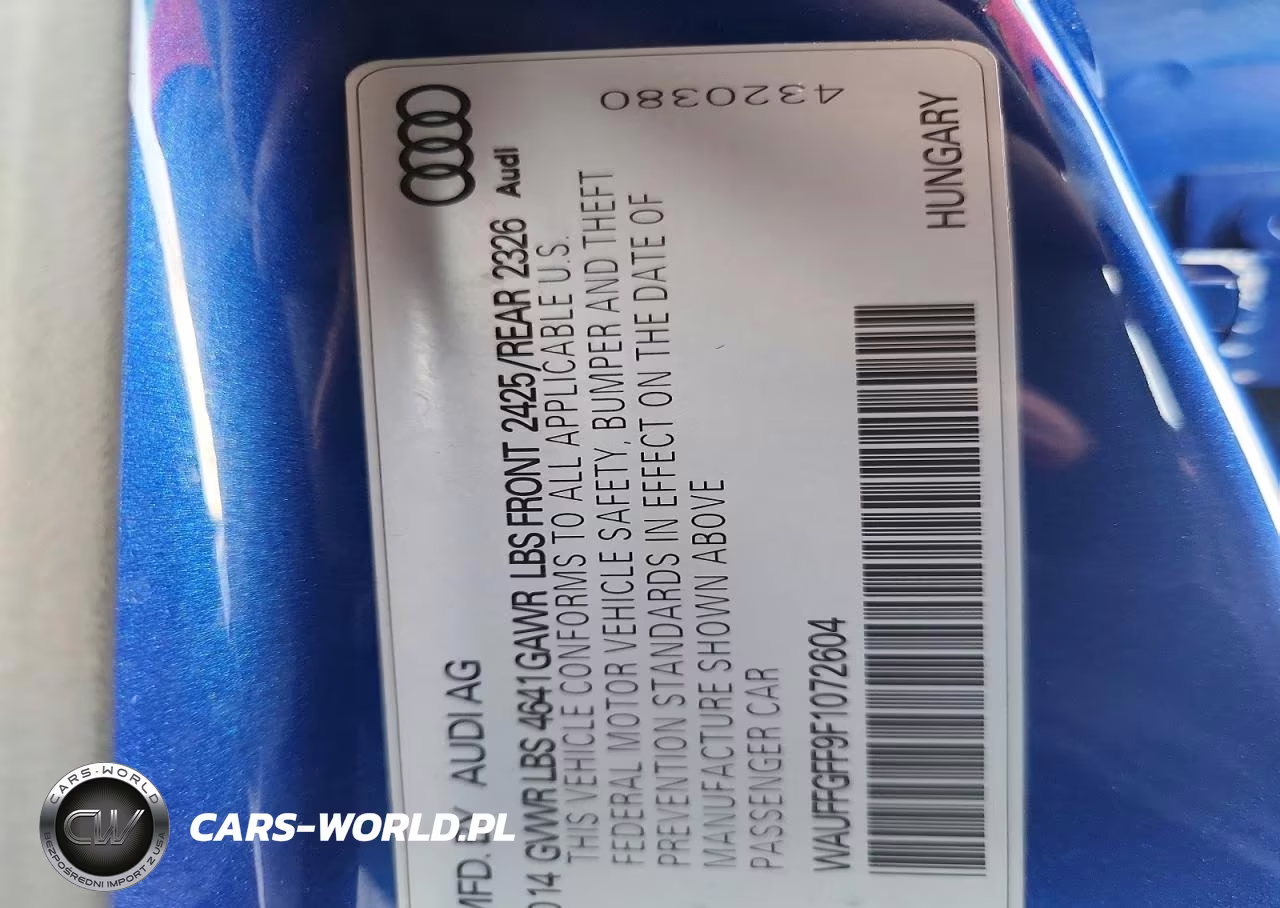 2015 Audi S3 Prestige VIN:WAUFFGFF9F1072604 - 12