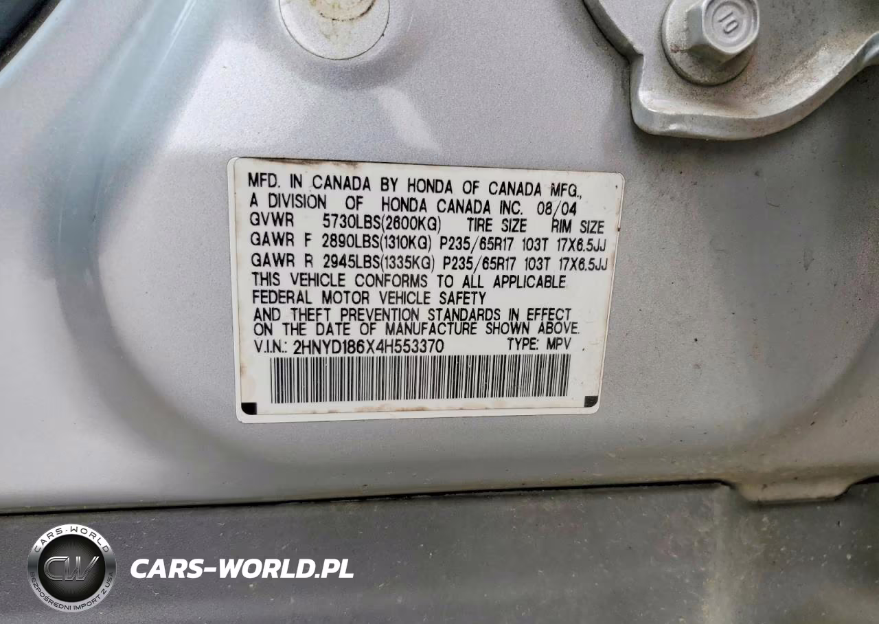 2004 Acura Mdx Touring VIN:2HNYD186X4H553370 - 13
