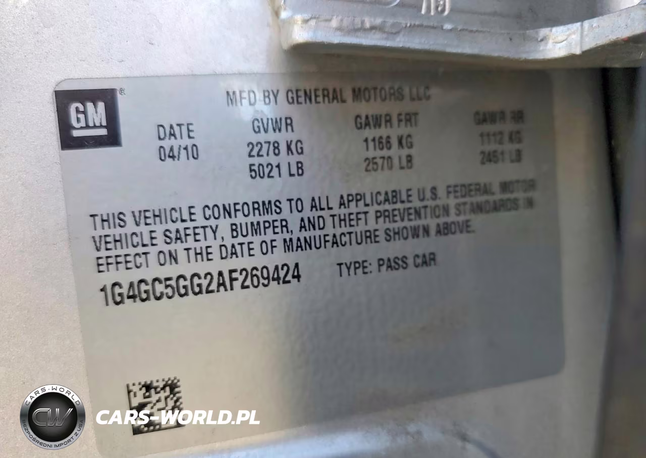 2010 Buick Lacrosse Cxl VIN:1G4GC5GG2AF269424 - 12