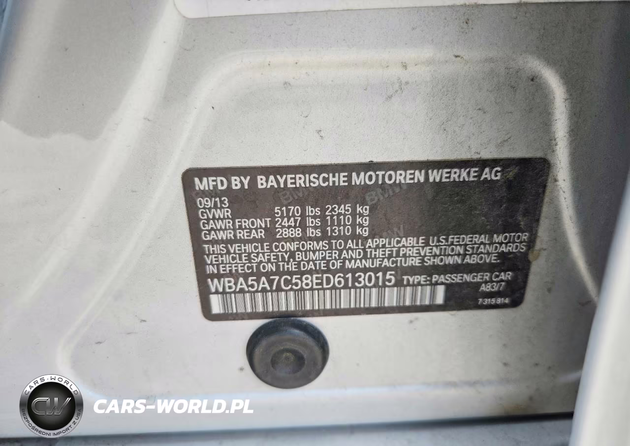 2014 BMW 528 Xi VIN:WBA5A7C58ED613015 - 12