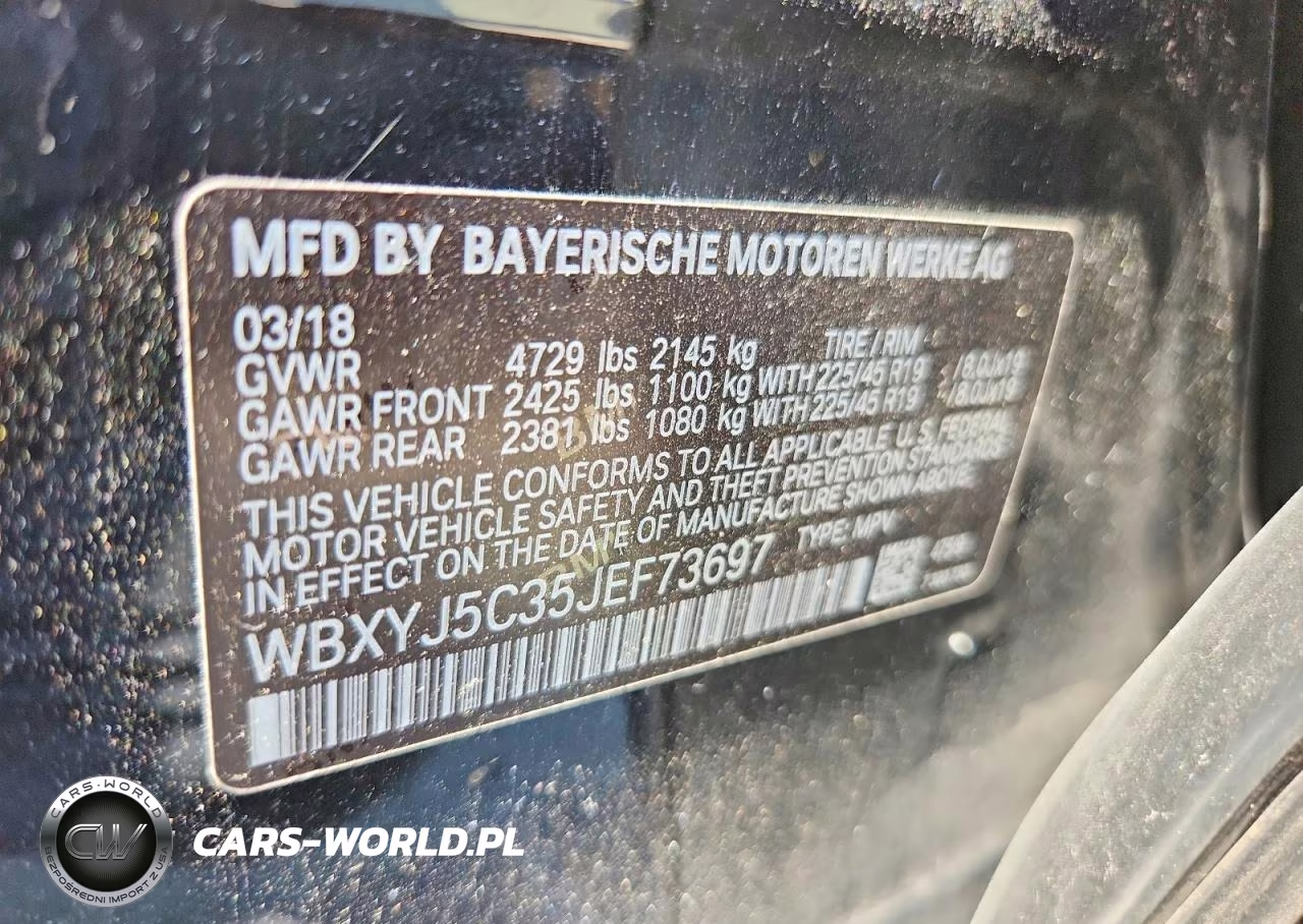 2018 BMW X2 xDrive28I VIN:WBXYJ5C35JEF73697 - 13