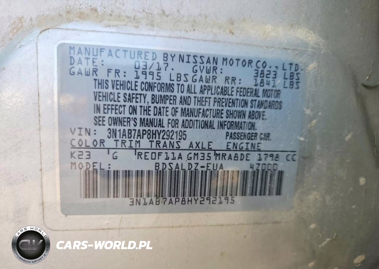 2017 Nissan Sentra Sv VIN:3N1AB7AP8HY292195 - 12