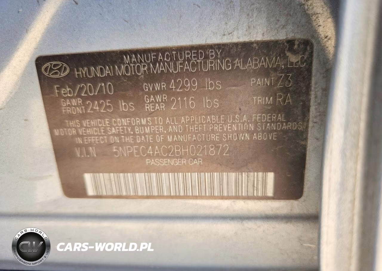 2011 Hyundai Sonata Limited VIN:5NPEC4AC2BH021872 - 12