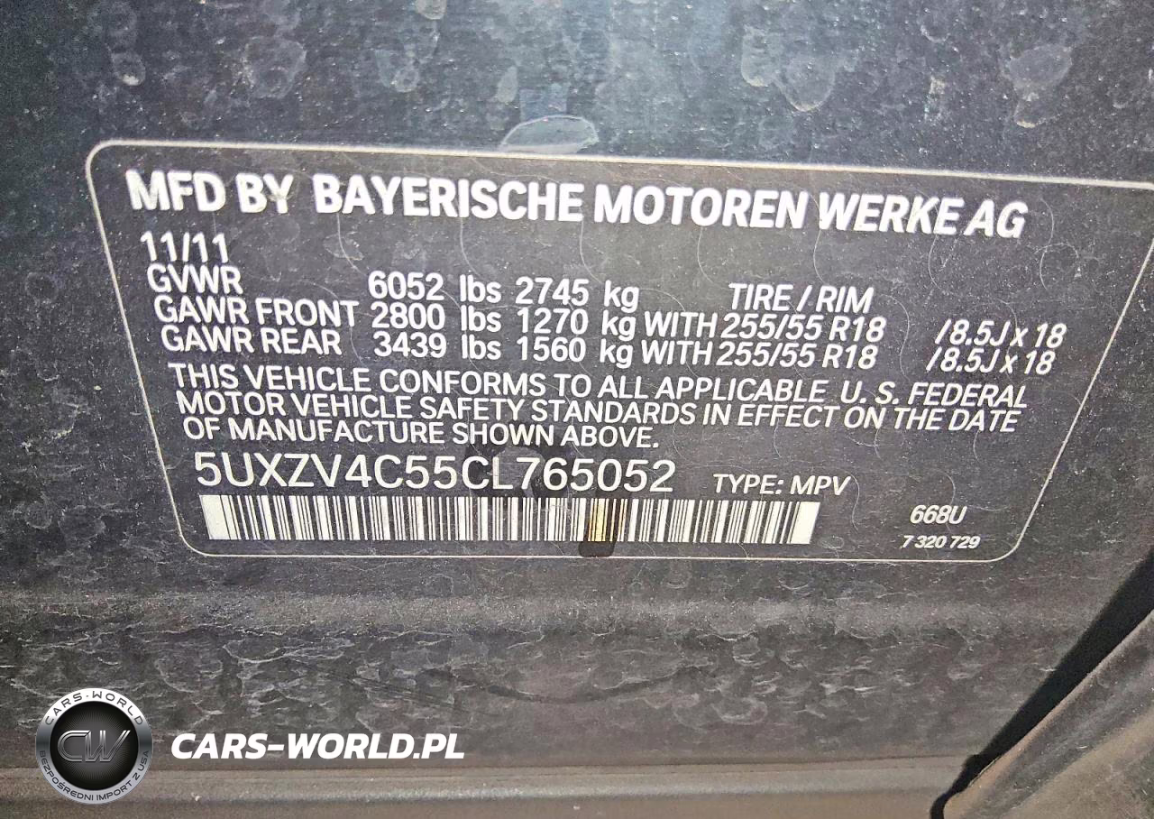 2012 BMW X5 xDrive35I VIN:5UXZV4C55CL765052 - 13