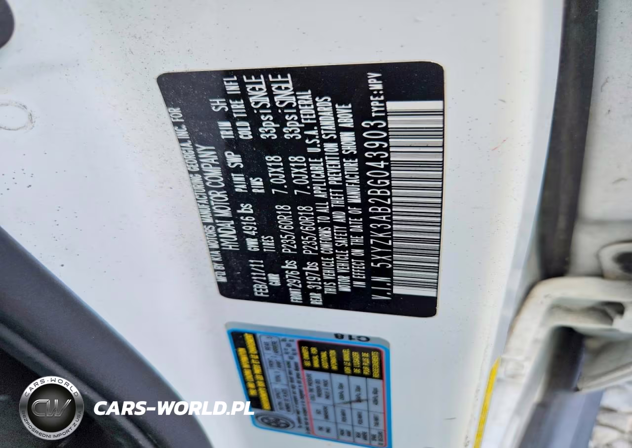 2011 Hyundai Santa Fe Limited VIN:5XYZK3AB2BG043903 - 14