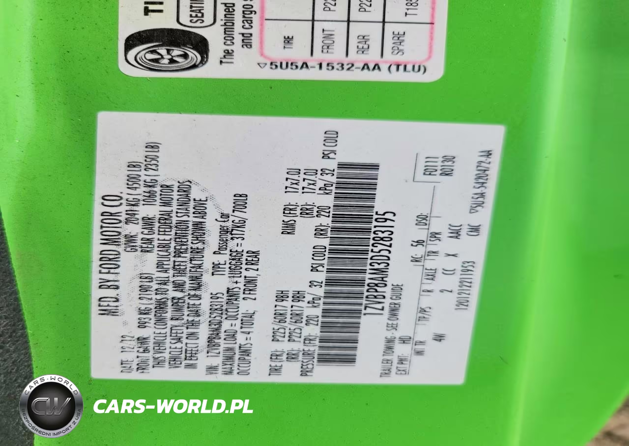 2013 Ford Mustang VIN:1ZVBP8AM3D5283195 - 12