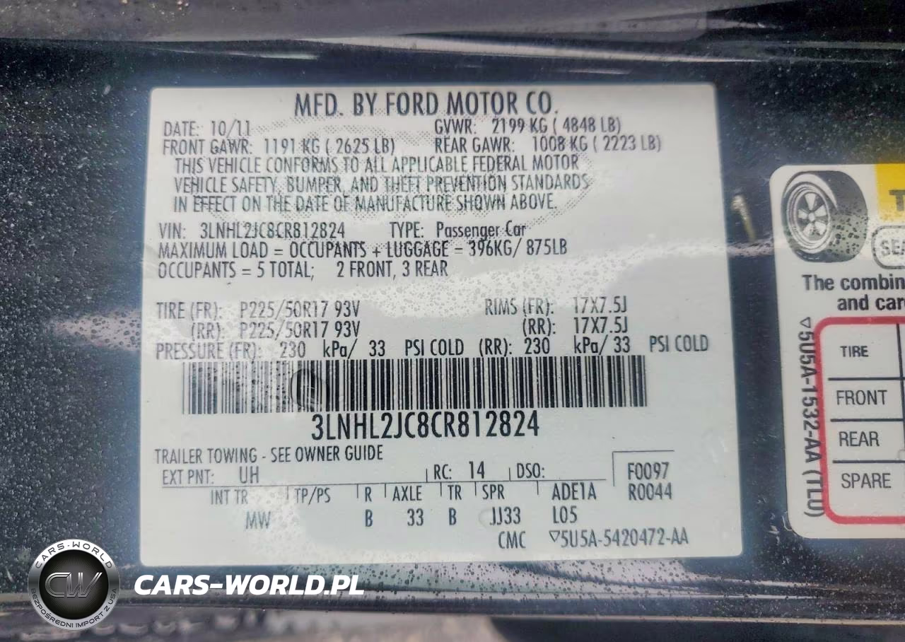 2012 Lincoln Mkz VIN:3LNHL2JC8CR812824 - 12