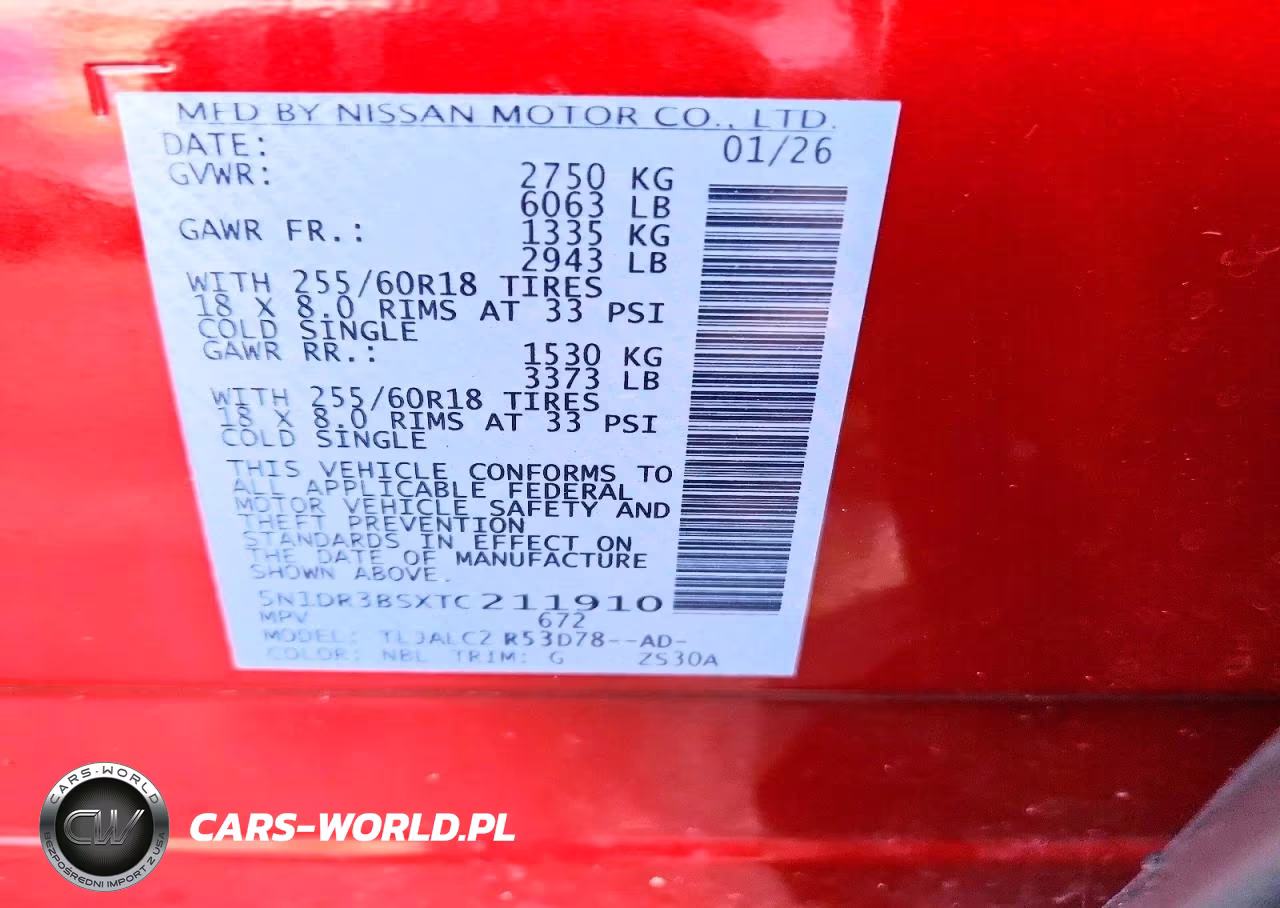 2026 Nissan Pathfinder Sv VIN:5N1DR3BSXTC211910 - 13